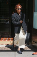 TESSA THOMPSON Leaves Her Hotel in New York 06/14/2022