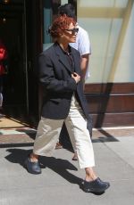 TESSA THOMPSON Leaves Her Hotel in New York 06/14/2022