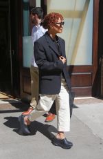 TESSA THOMPSON Leaves Her Hotel in New York 06/14/2022