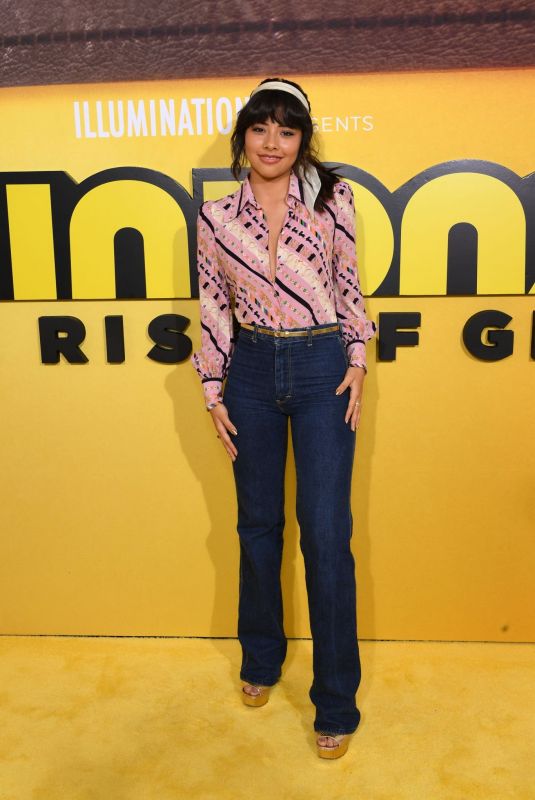 XOCHITL GOMEZ at Minions: The Rise of Gru Premiere in Los Angeles 06/25/2022