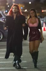 ADDISON RAE and Omer Fedi Arrives at Machine Gun Kelly