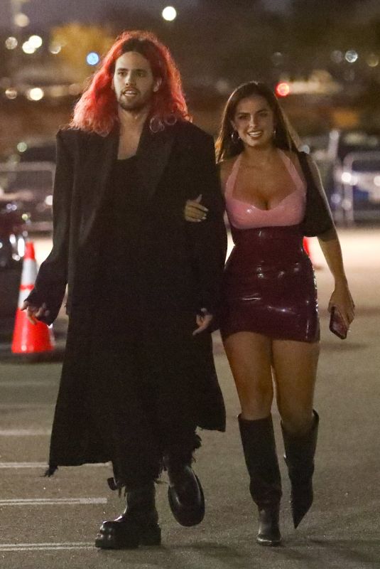 ADDISON RAE and Omer Fedi Arrives at Machine Gun Kelly