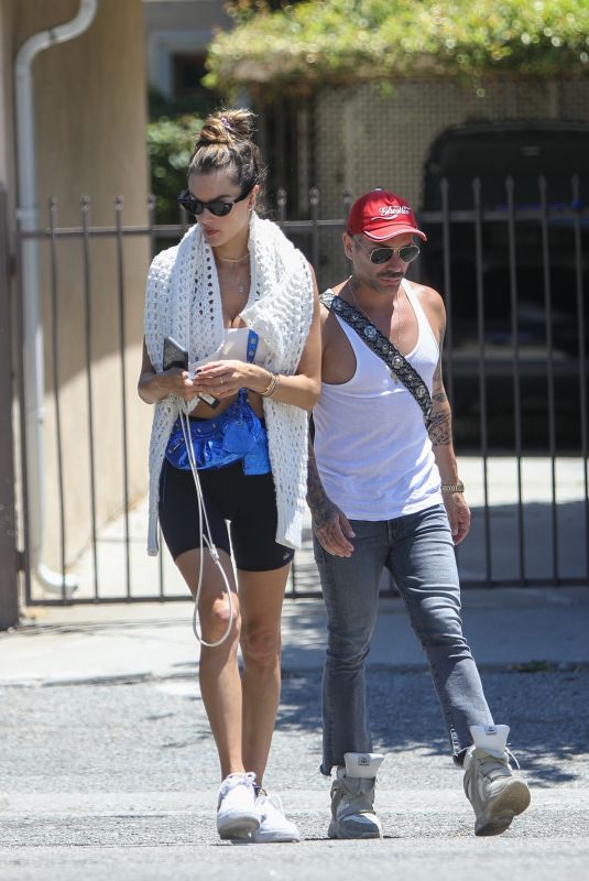 ALESSANDRA AMBROSIO and Matheus Mazzafera Out in Beverly Hills 07/19/2022