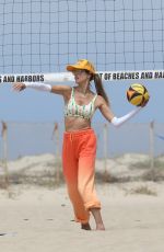 ALESSANDRA AMBROSIO at Beach Volleyball Practice in Santa Monica 07/14/2022