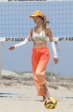 ALESSANDRA AMBROSIO at Beach Volleyball Practice in Santa Monica 07/14/2022