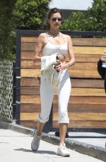 ALESSANDRA AMBROSIO Leaves Pilates Class in West Hollywood 07/26/2022