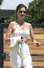 ALESSANDRA AMBROSIO Leaves Pilates Class in West Hollywood 07/26/2022