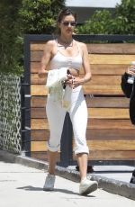ALESSANDRA AMBROSIO Leaves Pilates Class in West Hollywood 07/26/2022