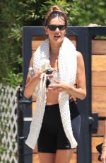 ALESSANDRA AMBROSIO Leaves Workout in West Hollywood 07/19/2022
