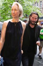 ALEXANDRA GRANT and Keanu Reeves Arrives at Broadway Show American Buffalo in New York 07/08/2022