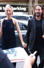 ALEXANDRA GRANT and Keanu Reeves Arrives at Broadway Show American Buffalo in New York 07/08/2022