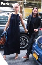 ALEXANDRA GRANT and Keanu Reeves Arrives at Broadway Show American Buffalo in New York 07/08/2022