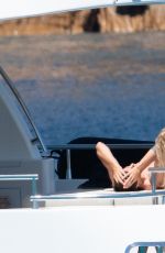 ALICE CAMPELLO in Bikini and Alvaro Morata at a Boat in Sardinia 06/29/2022