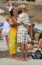 ALICIA KEYS and Swizz Beatz at a Beach in Formentera 07/02/2022