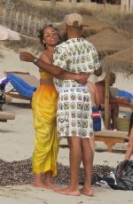 ALICIA KEYS and Swizz Beatz at a Beach in Formentera 07/02/2022