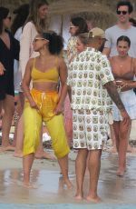 ALICIA KEYS and Swizz Beatz at a Beach in Formentera 07/02/2022
