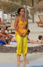 ALICIA KEYS and Swizz Beatz at a Beach in Formentera 07/02/2022