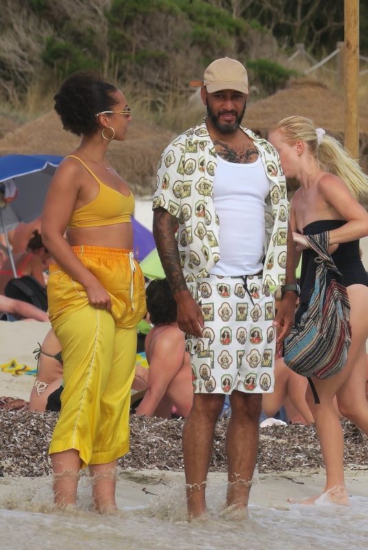 ALICIA KEYS and Swizz Beatz at a Beach in Formentera 07/02/2022
