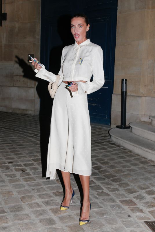 ALINA BAIKOVA Leaves Giambattista Valli Dinner at Paris Fashion Week 07/04/2022
