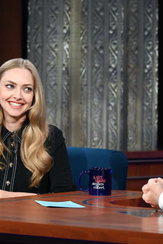 AMANDA SEYFRIED at Late Show with Stephen Colbert 07/27/2022