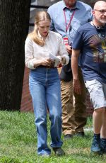 AMANDA SEYFRIED on the Set of The Crowded Room in New York 07/26/2022