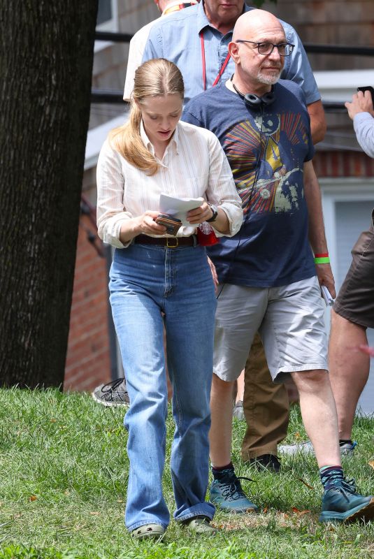 AMANDA SEYFRIED on the Set of The Crowded Room in New York 07/26/2022