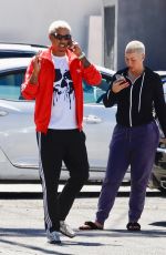 AMBER ROSE and Alexander Edwards Out Smoking in Studio City 07/02/2022