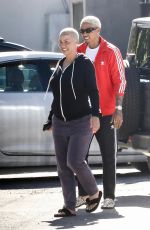 AMBER ROSE and Alexander Edwards Out Smoking in Studio City 07/02/2022