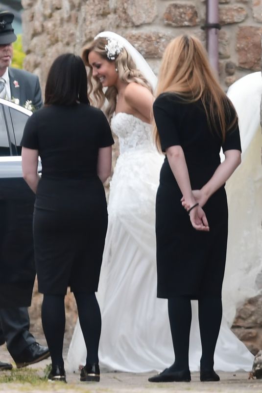 AMY DOWDEN Sets Off for Her Wedding in South Wales 07/02/2022