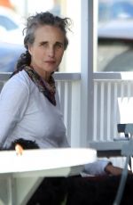 ANDIE MACDOWELL Out for Coffee with a Friend in Los Angeles 07/04/2022