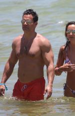 ANGELICA CASTRO in Bikini and Cristian de la Fuente at a Beach in Miami 07/11/2022