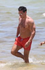 ANGELICA CASTRO in Bikini and Cristian de la Fuente at a Beach in Miami 07/11/2022