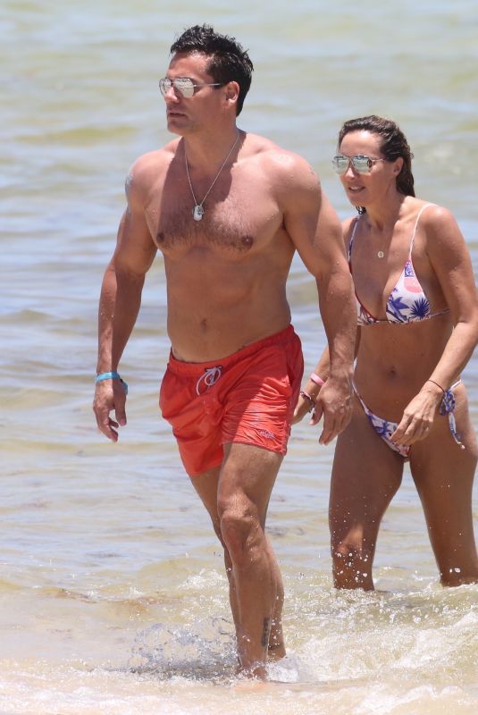 ANGELICA CASTRO in Bikini and Cristian de la Fuente at a Beach in Miami 07/11/2022