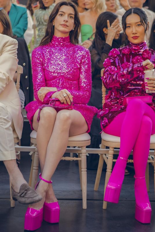 ANNE HATHAWAY and HWASA at Valentino Haute Couture Fall Winter 22/23 Fashion Show in Rome 07/08/2022