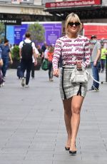 ASHLEY ROBERTS Arrives at Heart Radio in London 07/21/2022