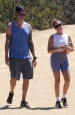 ASHLEY TISDALE and Christopher French Out Hiking at Santa Monica Mountains 07/19/2022