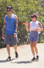 ASHLEY TISDALE and Christopher French Out Hiking at Santa Monica Mountains 07/19/2022