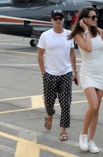 AUBREY PAIGE Arrives in New York Aboard a Helicopter 07/17/2022