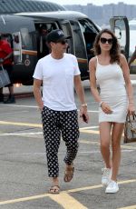 AUBREY PAIGE Arrives in New York Aboard a Helicopter 07/17/2022