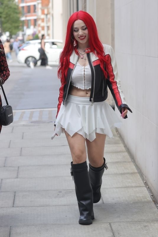 AVA MAX Out in London Ahead of Her Performance at The One Show 07/01/2022