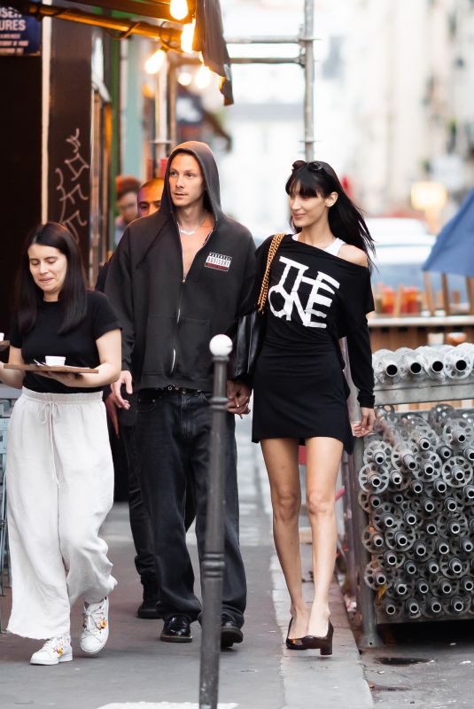 BELLA HADID and Marc Kalma Out in London 07/08/2022