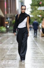 BELLA HADID Leaves an Office Building in New York 07/18/2022