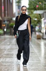 BELLA HADID Leaves an Office Building in New York 07/18/2022