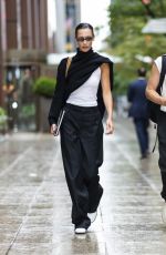 BELLA HADID Leaves an Office Building in New York 07/18/2022