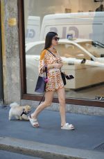 BIANCA ATZEI Out with Her Dog in Milan 06/30/2022