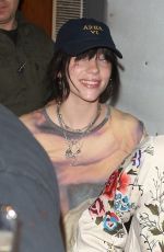 BILLIE EILISH Arrives at Her Brother Finneas Concert at Troubadour in West Hollywood 07/13/2022