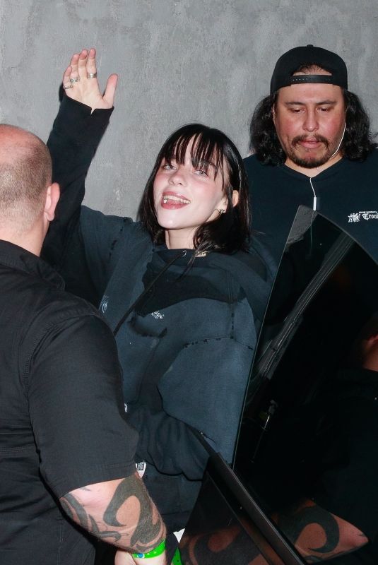 BILLIE EILISH Arrives at Troubadour in West Hollywood 07/14/2022