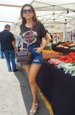 BLANCA BLANCO in Denim Shorts Shopping for Fresh Produce in Palisades 07/03/2022