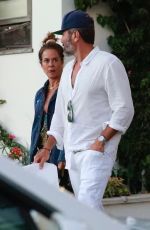 BROOKE BURKE and Scott Rigsby Out for Dinner in Malibu 07/09/2022