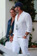 BROOKE BURKE and Scott Rigsby Out for Dinner in Malibu 07/09/2022
